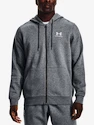 Heren hoodie Under Armour  Essential Fleece FZ Hood-GRY