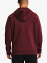 Heren hoodie Under Armour  Essential Fleece FZ Hood-RED