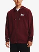 Heren hoodie Under Armour  Essential Fleece FZ Hood-RED S