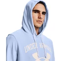 Heren hoodie Under Armour  RIVAL TERRY BIG LOGO HD Isotope Blue