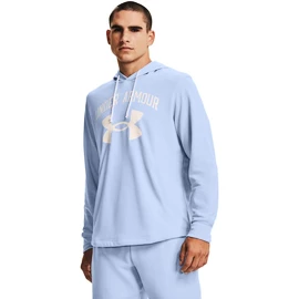 Heren hoodie Under Armour RIVAL TERRY BIG LOGO HD Isotope Blue