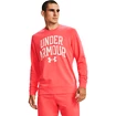 Heren hoodie Under Armour  RIVAL TERRY CREW-RED