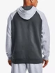 Heren hoodie Under Armour  Rival WM Colorblock HD-GRY