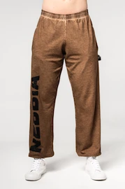 Heren joggingbroek Nebbia Washed-off Gym Sweatpants Baggy Style GYM BRO Ligth Brown