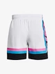 Heren short Under Armour  Baseline Woven Short II-WHT