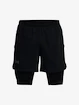 Heren short Under Armour  LAUNCH 5'' 2-IN-1 SHORT-BLK