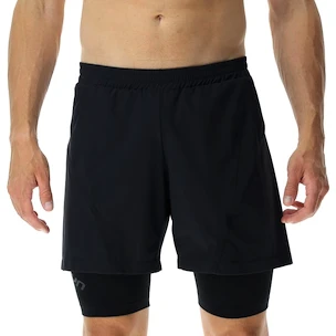 Heren short UYN  RUNNING EXCELERATION OW PERFORMANCE 2IN1 SHORT Black