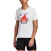 Heren T-shirt adidas  Fast GFX white