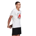 Heren T-shirt adidas  Fast GFX white