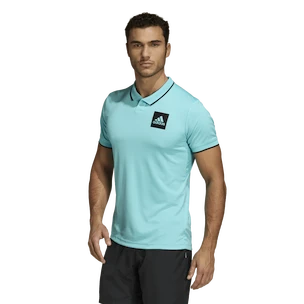 Heren T-shirt adidas  Paris Freelift Polo Aqua XXL