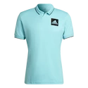 Heren T-shirt adidas  Paris Freelift Polo Aqua XXL