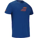 Heren T-shirt Babolat  Exercise Big Flag Tee Men Dark Blue