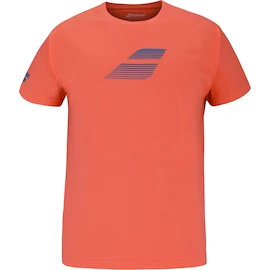 Heren T-shirt Babolat Exercise Big Flag Tee Men Hot Coral