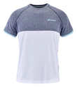 Heren T-shirt Babolat  Play Crew Neck Tee Men White/Blue Heather L