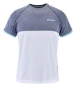 Heren T-shirt Babolat  Play Crew Neck Tee Men White/Blue Heather XXL