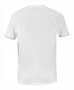 Heren T-shirt Babolat  Strike Crew Neck Tee Men White/Strike Red M