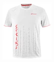 Heren T-shirt Babolat  Strike Crew Neck Tee Men White/Strike Red XL