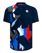 Heren T-shirt BIDI BADU  New York 2024 Polo Dark Blue/Red M