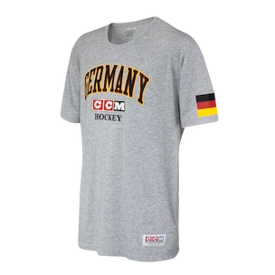 Heren T-shirt CCM  FLAG TEE TEAM GERMANY Athletic Grey