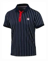 Heren T-shirt Fila  Polo Stripes Navy/White L