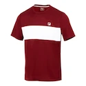 Heren T-shirt Fila  T-Shirt Bosse Cabernet/White Alyssum