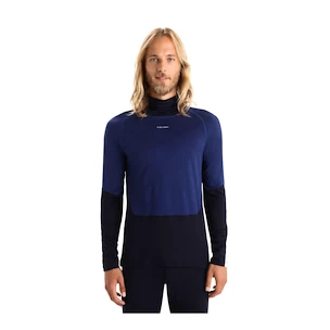 Heren T-shirt Icebreaker Merino 200 Oasis Sonebula LS High Neck Mid Navy/Royal Navy/Snow/Cb