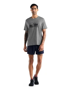 Heren T-shirt Icebreaker  Tech Lite II SS Tee Natural Run Club Metro XL