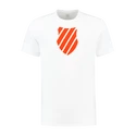 Heren T-shirt K-Swiss  Hypercourt Logo Tee Jet White/Spicy Orange