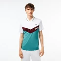 Heren T-shirt Lacoste  Medvedev New York Day Polo White/Limeira XXL