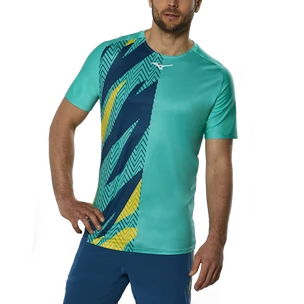 Heren T-shirt Mizuno  Shadow Graphic Tee Turquoise M