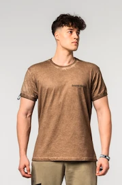 Heren T-shirt Nebbia Washed-off Cotton T-shirt MAX OUT Light Brown