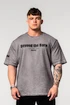 Heren T-shirt Nebbia  Washed-off Heavyweight Cotton Oversized T-shirt GRIND Light Grey