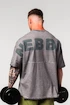 Heren T-shirt Nebbia  Washed-off Oversized Heavyweight Cotton T-shirt NO SHORTCUTS Light Grey