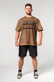 Heren T-shirt Nebbia Washed-off Oversized T-shirt HERITAGE Light Brown