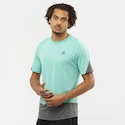 Heren T-shirt Salomon Cross Run SS Tee Pool Blue/Black S