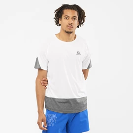 Heren T-shirt Salomon Cross Run SS Tee White/Black