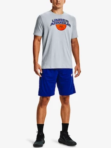 Heren T-shirt Under Armour  BBALL BRANDED WRDMRK SS-GRY L