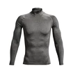 Heren T-shirt Under Armour  HeatGear Armour Comp Mock LS Gray