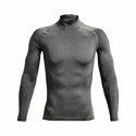 Heren T-shirt Under Armour  HeatGear Armour Comp Mock LS Gray