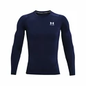 Heren T-shirt Under Armour HeatGear Comp LS Midnight Blue