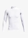 Heren T-shirt Under Armour HeatGear Comp Mock LS-WHT