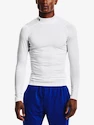 Heren T-shirt Under Armour HeatGear Comp Mock LS-WHT