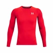 Heren T-shirt Under Armour  HG Armour Comp LS-RED