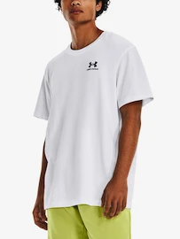 Heren T-shirt Under Armour LOGO EMB HEAVYWEIGHT SS-WHT