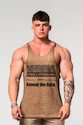 Heren tanktop Nebbia  Washed-off Oversized Stringer MAX OUT Light Brown