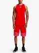 Heren tanktop Under Armour  BASELINE COTTON TANK-RED