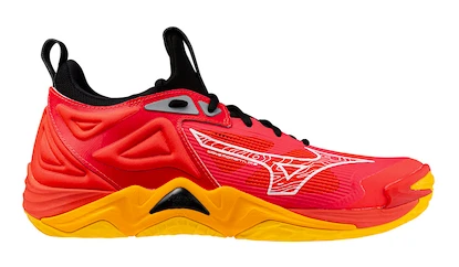 Heren zaalschoenen Mizuno  WAVE MOMENTUM 3 Radiant Red/White/Carrot Curl