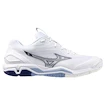 Heren zaalschoenen Mizuno  Wave STEALTH 6 White/Bellwether Blue