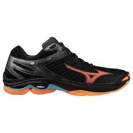 Heren zaalschoenen Mizuno Wave VOLTAGE 2 Black/Neon Flame