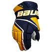 IJshockey handschoenen Bauer Vapor Hyperlite Navy/Gold Intermediate 12 inch